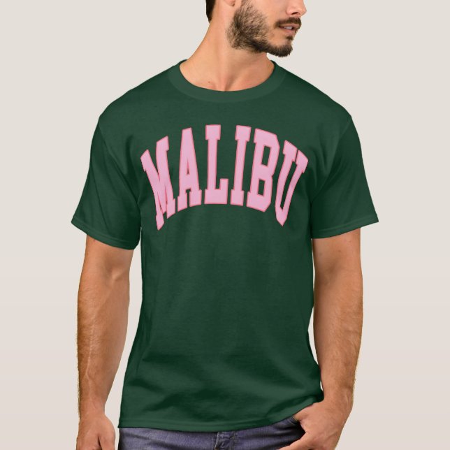 Camiseta chica MALIBU PREPPY ROSA (Anverso)