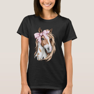 Camiseta Chica Mamá Caballo Appaloosa con Lazo Coquette Ros