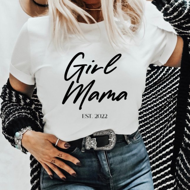 Camiseta Chica Mamá Personalizado Año Este Mínimo Mamá Madr (Subido por el creador)
