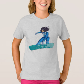 Camiseta Chica Manga Snowboarder