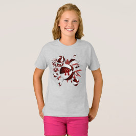 Camiseta chica maroon basketball y estrellas
