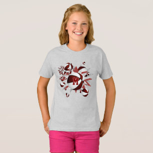 Camiseta chica maroon basketball y estrellas