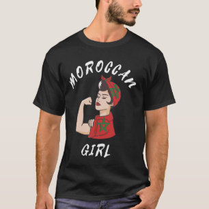 Camiseta Chica marroquí orgulloso de Marruecos Bandera nort