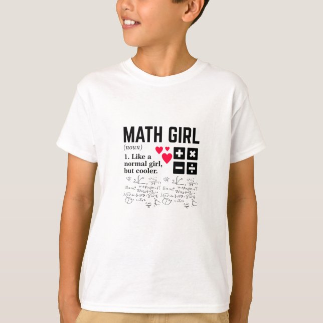 Camiseta Chica matemático Como un chica normal pero más fre (Anverso)
