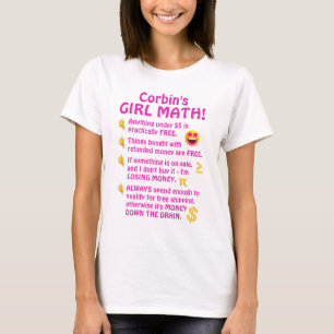 Camiseta Chica Math Funny Personalizado