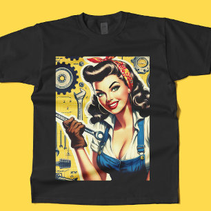 Camiseta Chica mecánica vintage