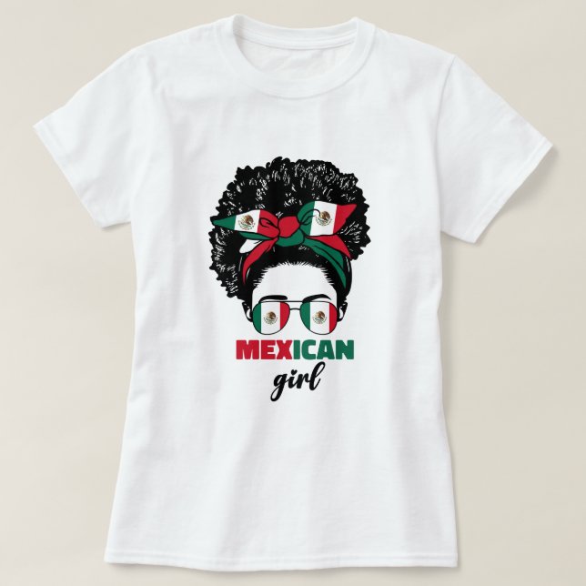 Camiseta Chica Mexicana De Mujeres Damas Mexicana Ciudad De (Diseño del anverso)