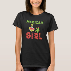 Camiseta Chica mexicana mitad estadounidense mitad mexicana