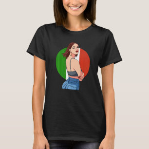 Camiseta Chica Mexicana Orgullo Latino Bandera de México