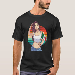 Camiseta Chica Mexicana Orgullo Latino Bandera De México Vi