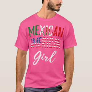 Camiseta Chica mexicano-estadounidense orgullo bandera mexi