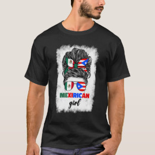 Camiseta Chica mexicano mezcla mitad mexicano y puertorriqu
