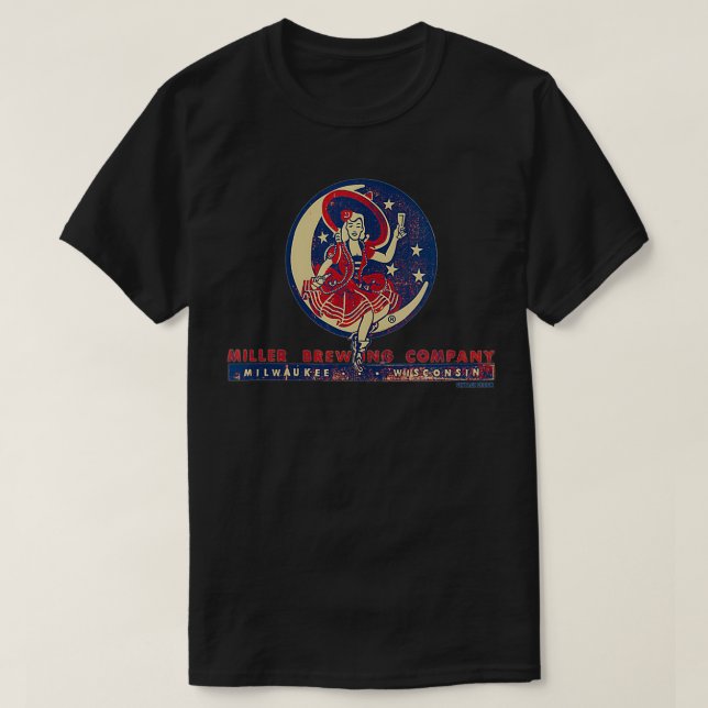 Camiseta Chica Miller en la cerveza Funda de la luna V (Diseño del anverso)