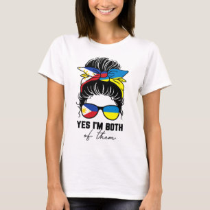 Camiseta Chica mitad filipina mitad ucraniana Filipinas Ucr