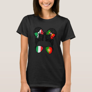 Camiseta Chica mitad italiana mitad portuguesa Italia Niños
