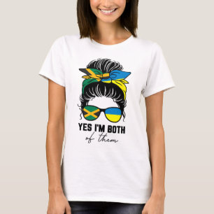 Camiseta Chica mitad jamaicana mitad ucraniana Jamaica Ucra