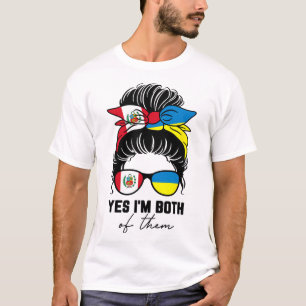 Camiseta Chica mitad peruana mitad ucraniana Perú Ucrania B