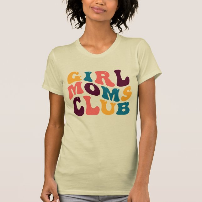 Camiseta Chica Moms Club Groovy Retro Vibes de verano Trist (Anverso)