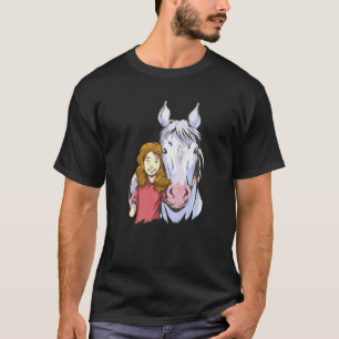 Camiseta Chica Montando a Caballo Mujer Jinete Caballos Pre