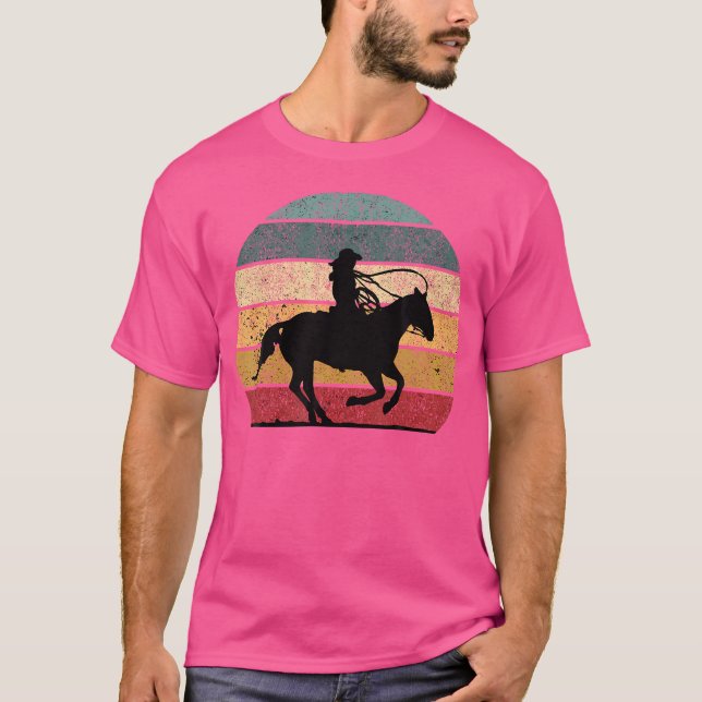 Camiseta Chica Montando Caballo Montando Vintage Texas (Anverso)