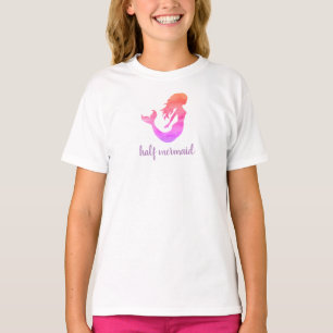 Camiseta Chica morado morado de media sirena