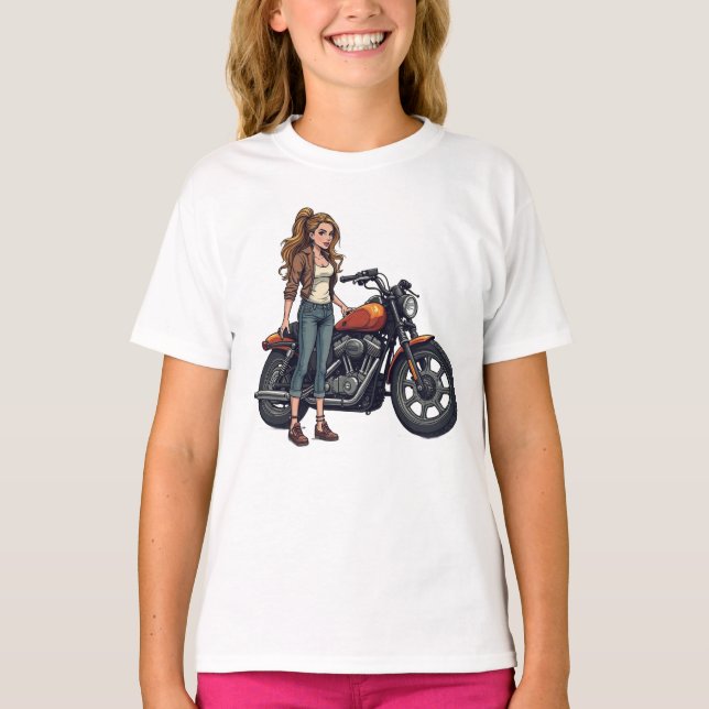 Camiseta Chica Motera (Anverso)