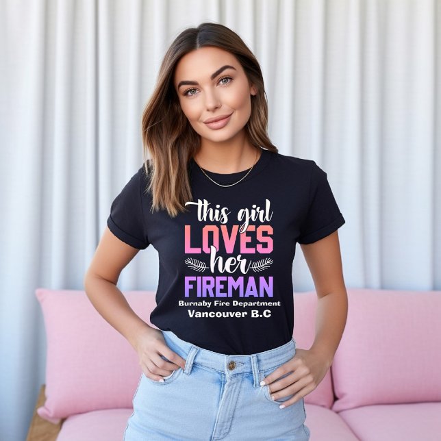 Camiseta Chica muestra amor por su compañera de bomberos (Subido por el creador)