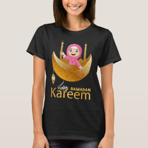 Camiseta Chica Mulim Hijabi ayunando el Ramadán Mubarak Kar