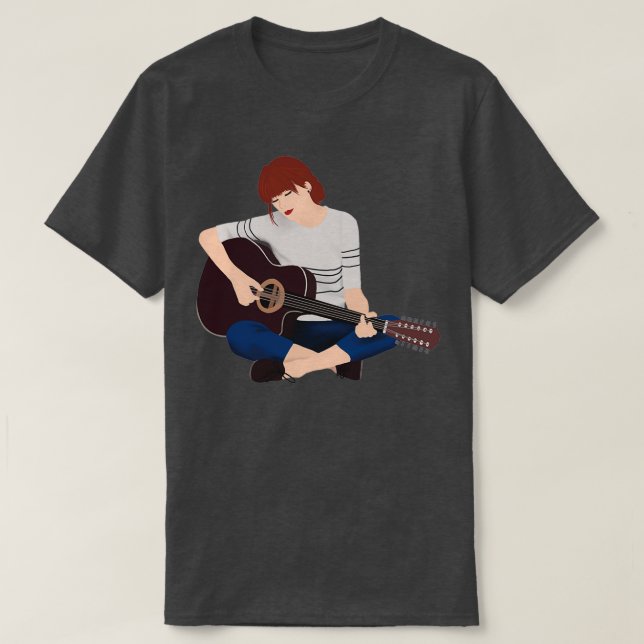 Camiseta Chica musical (Diseño del anverso)