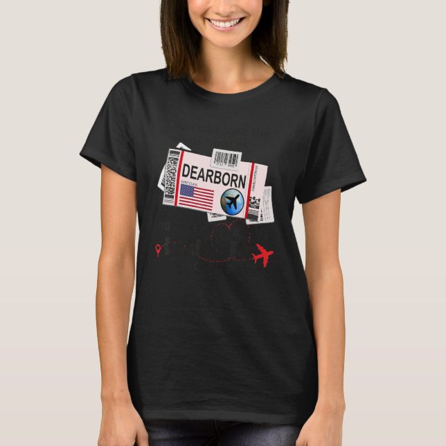 Camiseta Chica nacida en el flight Ticket de Boardi (Anverso)