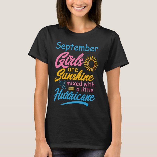 Camiseta Chica nacida en setiembre, divertidos dichos de cu (Anverso)