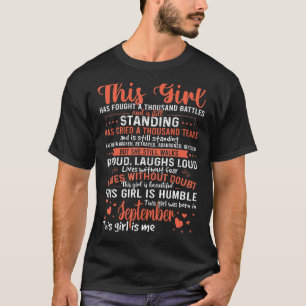 Camiseta Chica Nació En Septiembre Mujeres Septiembre Birth