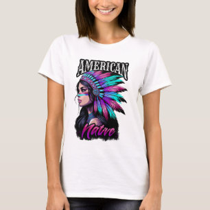 Camiseta chica nativa estadounidense