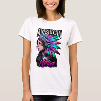 Camiseta chica nativa estadounidense