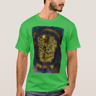 Camiseta Chica nativo americano Galaxy Howling Wolf