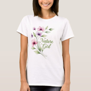 Camiseta Chica Natural Floral