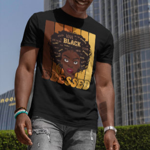 Camiseta Chica negra africana americana del melanismo del J