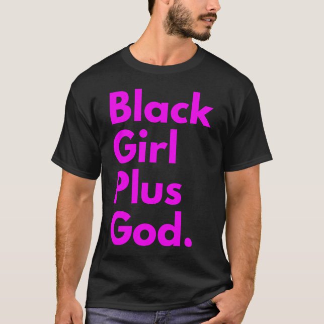 CAMISETA CHICA NEGRA MÁS DIOS (Anverso)
