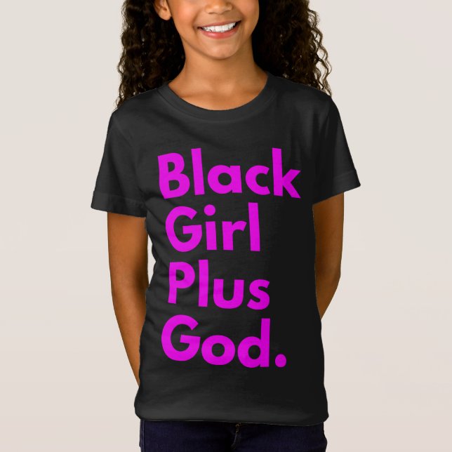 CAMISETA CHICA NEGRA MÁS DIOS (Anverso)