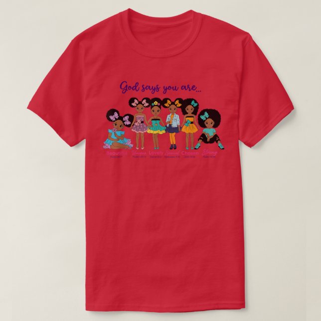 Camiseta Chica negra se burla de los niños afroamericanos q (Diseño del anverso)