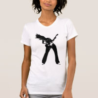 Chica negro de la roca