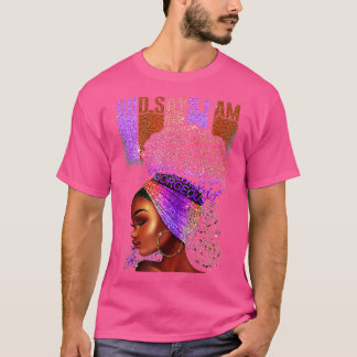 Camiseta Chica negro Dios dice que soy negro melanín histor