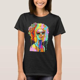 Camiseta Chica negro inspira a mujer negra a pintar con ray