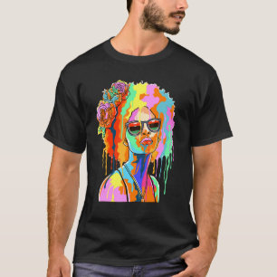 Camiseta Chica negro inspira a mujer negra a pintar con ray