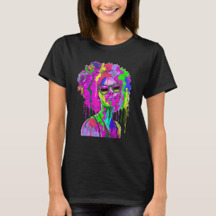 Camiseta Chica negro inspira a mujer negra a pintar con ray