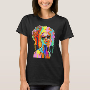 Camiseta Chica negro inspira a mujer negra a pintar con ray