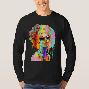 Camiseta Chica negro inspira a mujer negra a pintar con ray