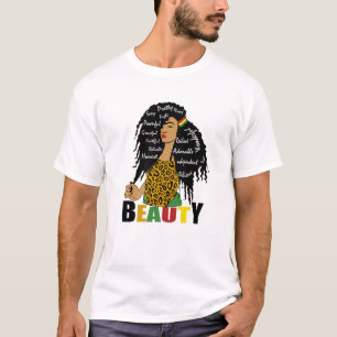 Camiseta Chica negro magia nubia princesa curly afro