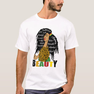 Camiseta Chica negro magia nubia princesa curly afro
