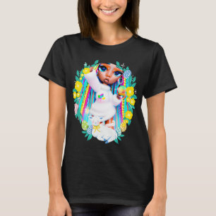 Camiseta Chica Negro Magia Pascua Caza de Huevos Mela